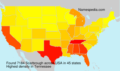 Surname Scarbrough in USA Surname Scarbrough in USA