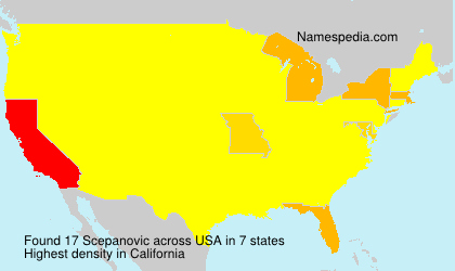 Surname Scepanovic in USA Surname Scepanovic in USA