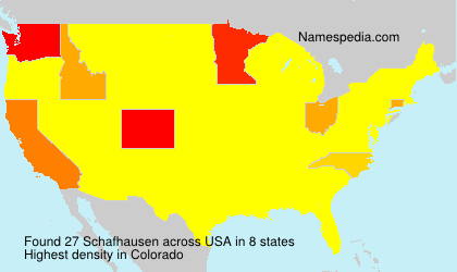 Surname Schafhausen in USA Surname Schafhausen in USA