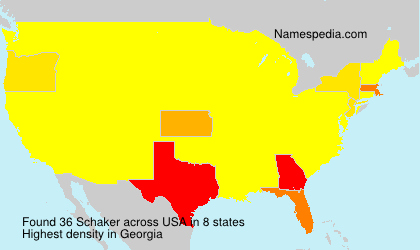 Surname Schaker in USA Surname Schaker in USA