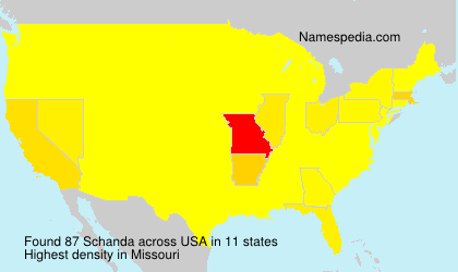 Surname Schanda in USA Surname Schanda in USA