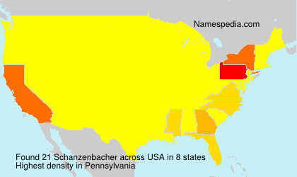 Surname Schanzenbacher in USA