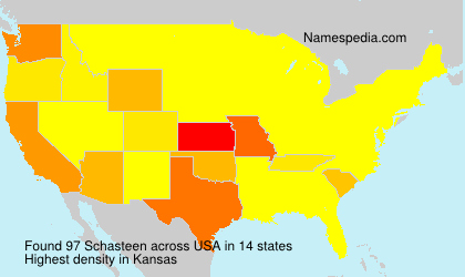 Surname Schasteen in USA Surname Schasteen in USA
