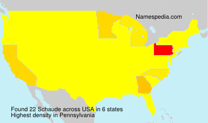 Surname Schaude in USA Surname Schaude in USA