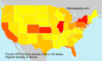 Surname Scheck in USA Surname Scheck in USA