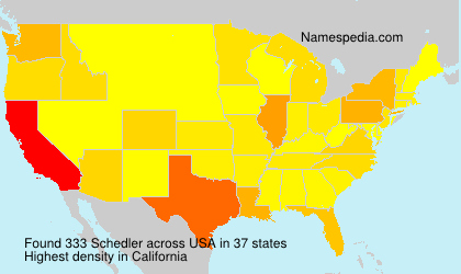 Surname Schedler in USA Surname Schedler in USA