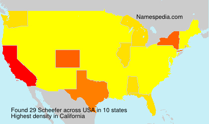 Surname Scheefer in USA Surname Scheefer in USA