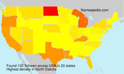 Surname Scheen in USA Surname Scheen in USA