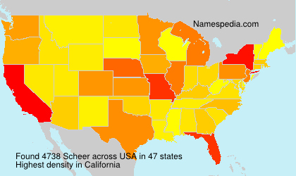 Surname Scheer in USA Surname Scheer in USA