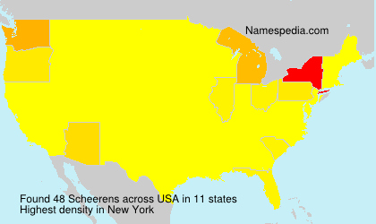 Surname Scheerens in USA