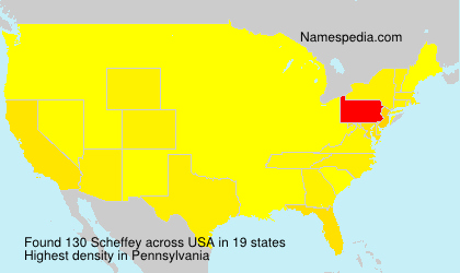 Surname Scheffey in USA Surname Scheffey in USA