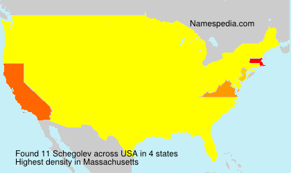 Surname Schegolev in USA Surname Schegolev in USA
