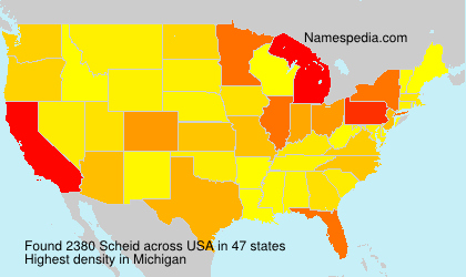 Surname Scheid in USA Surname Scheid in USA