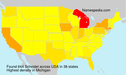 Surname Scheidel in USA Surname Scheidel in USA