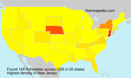 Surname Scheideler in USA Surname Scheideler in USA