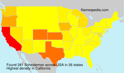 Surname Scheideman in USA Surname Scheideman in USA