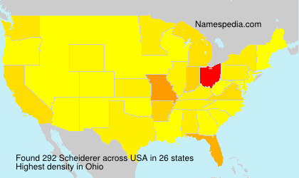 Surname Scheiderer in USA Surname Scheiderer in USA