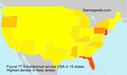 Surname Scheiderman in USA Surname Scheiderman in USA