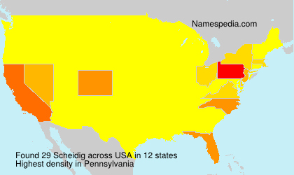 Surname Scheidig in USA Surname Scheidig in USA
