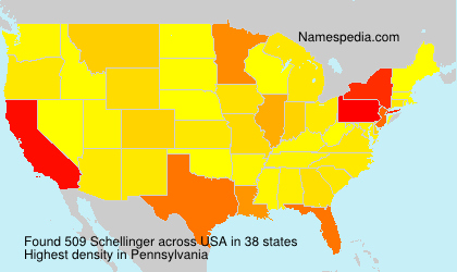 Surname Schellinger in USA Surname Schellinger in USA
