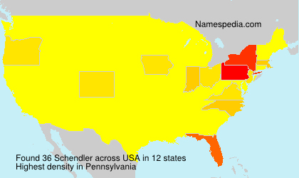 Surname Schendler in USA Surname Schendler in USA