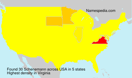 Surname Schenemann in USA Surname Schenemann in USA