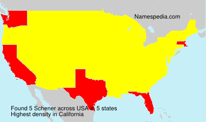 Surname Schener in USA Surname Schener in USA