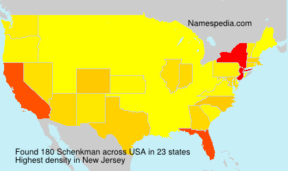 Surname Schenkman in USA Surname Schenkman in USA