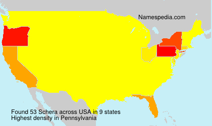 Surname Schera in USA Surname Schera in USA