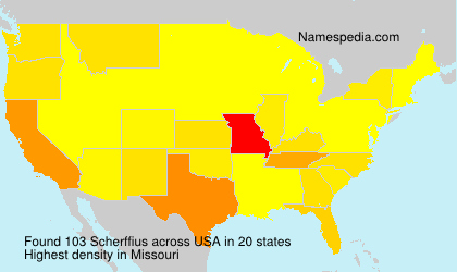 Surname Scherffius in USA Surname Scherffius in USA