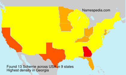 Surname Scherrie in USA Surname Scherrie in USA