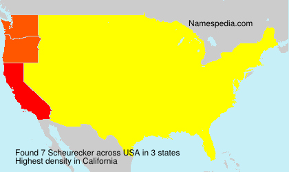 Surname Scheurecker in USA Surname Scheurecker in USA