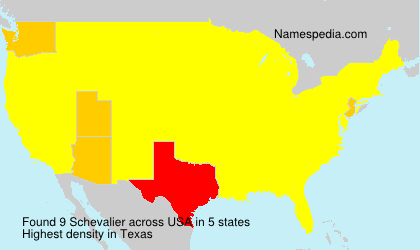 Surname Schevalier in USA Surname Schevalier in USA