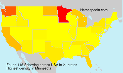Surname Scheving in USA Surname Scheving in USA