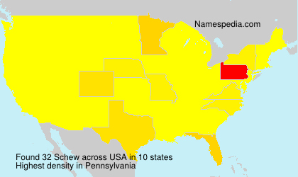 Surname Schew in USA Surname Schew in USA