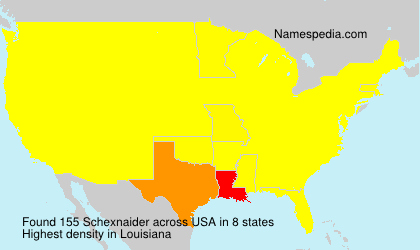Surname Schexnaider in USA Surname Schexnaider in USA