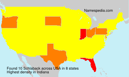 Surname Schlaback in USA Surname Schlaback in USA