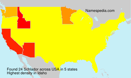 Surname Schlador in USA Surname Schlador in USA