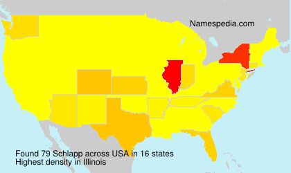 Surname Schlapp in USA Surname Schlapp in USA