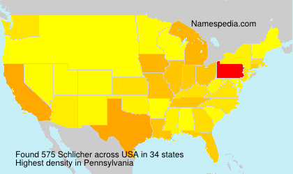 Surname Schlicher in USA Surname Schlicher in USA