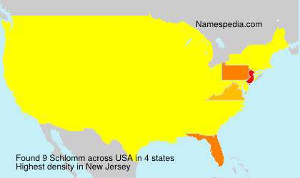 Surname Schlomm in USA Surname Schlomm in USA