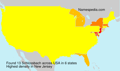 Surname Schlossbach in USA Surname Schlossbach in USA