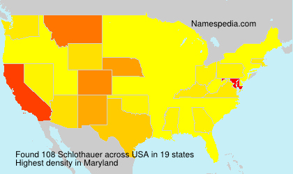 Surname Schlothauer in USA Surname Schlothauer in USA