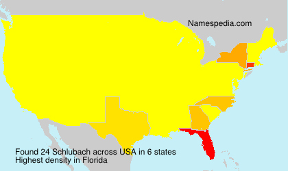 Surname Schlubach in USA Surname Schlubach in USA