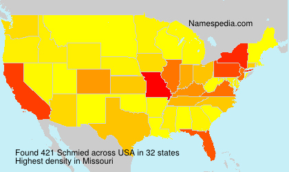 Surname Schmied in USA Surname Schmied in USA