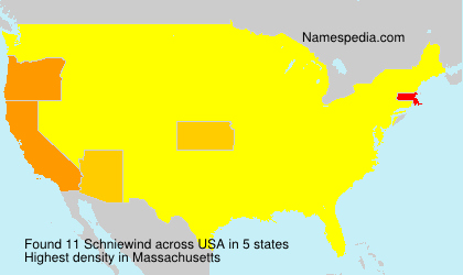 Surname Schniewind in USA Surname Schniewind in USA