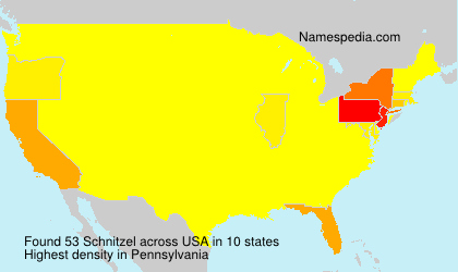 Surname Schnitzel in USA Surname Schnitzel in USA