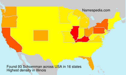 Surname Schoenman in USA Surname Schoenman in USA