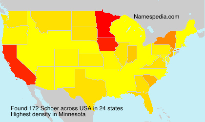 Surname Schoer in USA Surname Schoer in USA