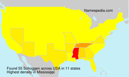 Surname Schoggen in USA Surname Schoggen in USA